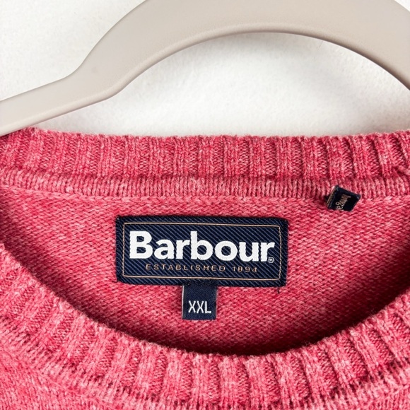 Barbour Men’s Red Wool Blend Crewneck Sweater Sz XXL - Picture 4 of 6